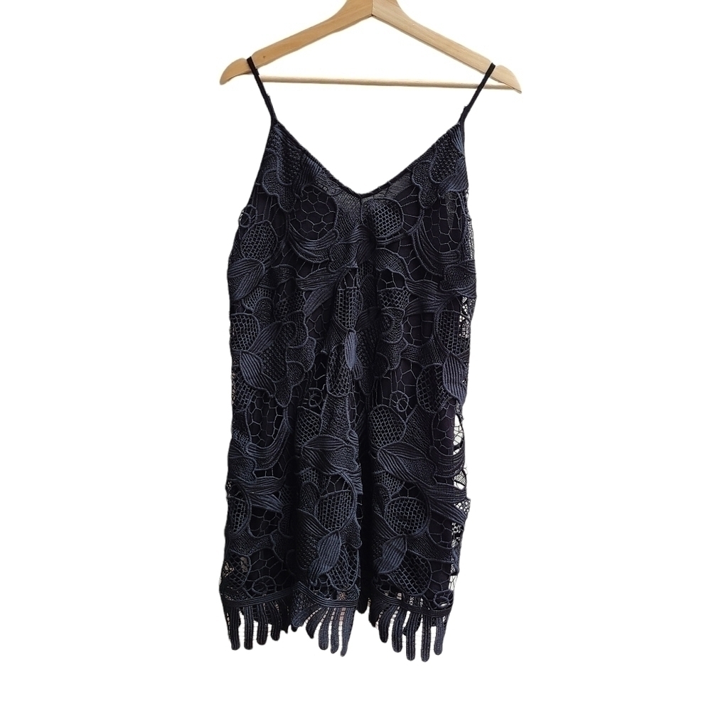 Express Slip-on Dress (T-shirt dress w/ Lace Overlay)